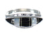Jet Mother Of Pearl Genuine Sterling Silver Ring Size 6-1/4 RX92489